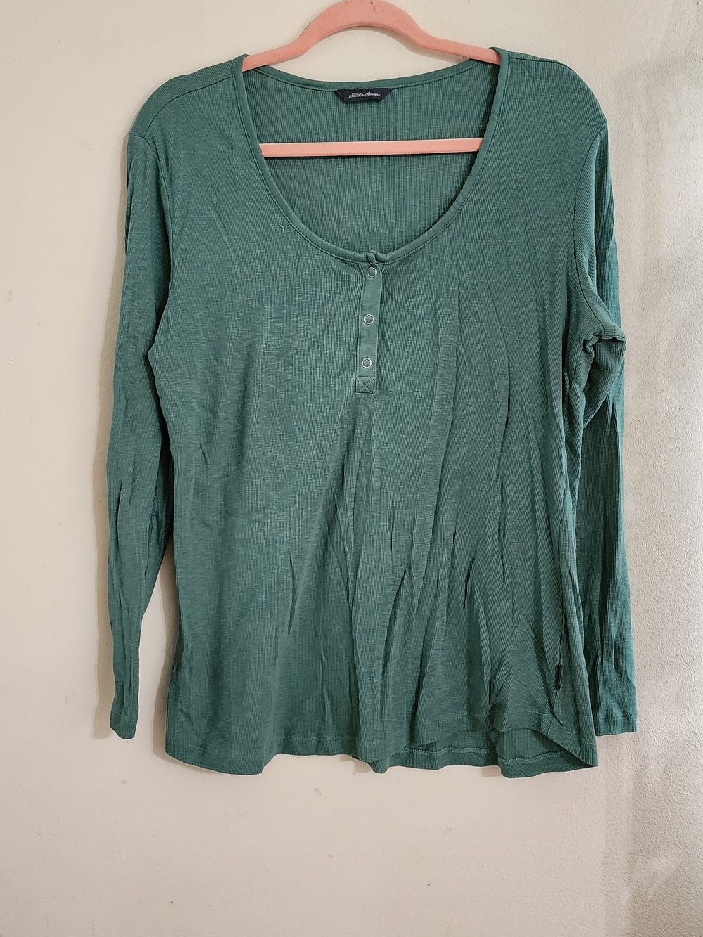 Eddie Bauer Teal Green Long-Sleeve Henley